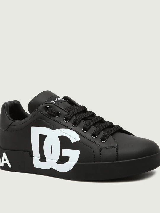 Zdjęcie produktu Dolce & Gabbana Skórzane trampki czarny