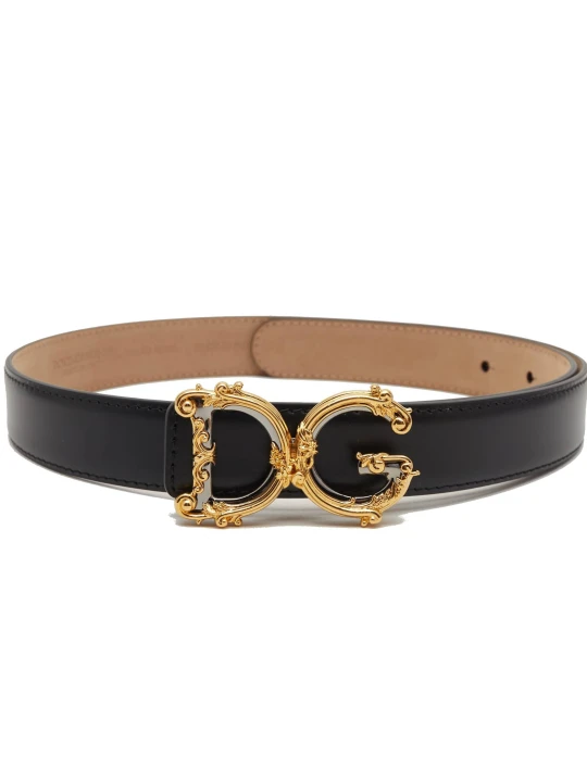 Zdjęcie produktu Dolce & Gabbana Skórzany pasek czarny