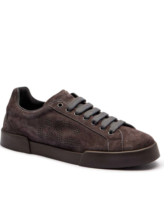 Zdjęcie produktu Dolce & Gabbana Sneakersy Portofino | zamsz grafitowy