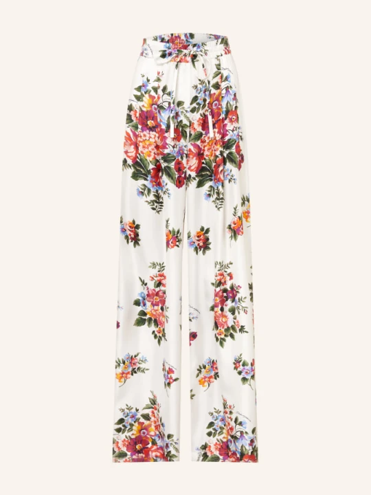 Zdjęcie produktu Dolce & Gabbana Spodnie Z Jedwabiu Typu Marlene weiss biały
