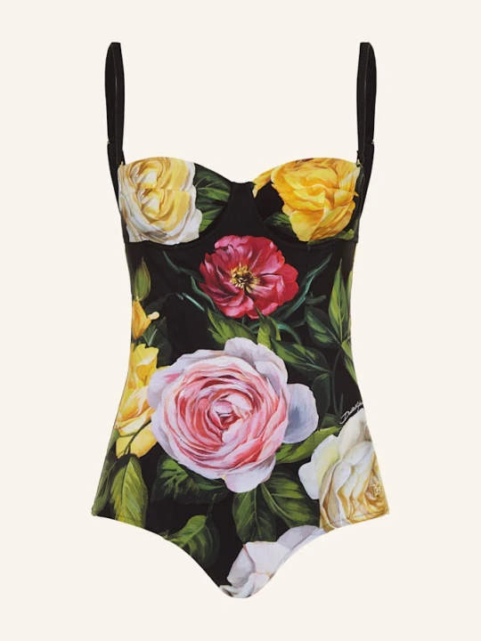 Zdjęcie produktu Dolce & Gabbana Strój Kąpielowy Z Fiszbinami schwarz czarny