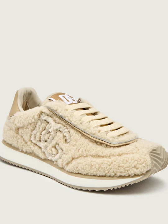 Zdjęcie produktu Dolce & Gabbana Wełniane sneakersy DG Cushion | shearling beżowy