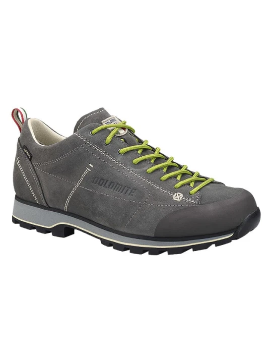 Zdjęcie produktu DOLOMITE Skórzane buty trekkingowe "54 Low GTX" w kolorze szaro-limonkowym rozmiar: 37, 5