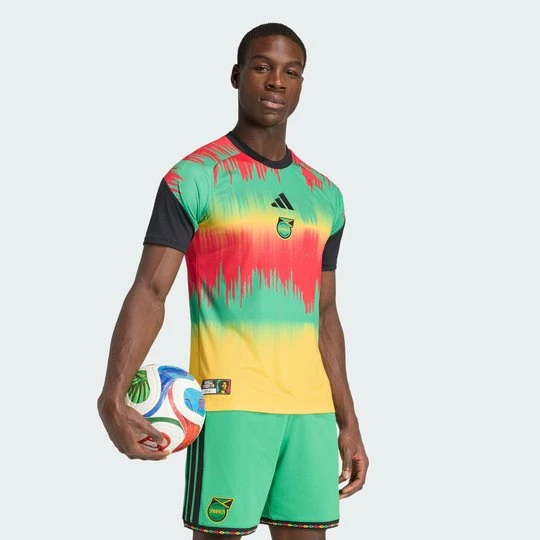 Zdjęcie produktu Domowa koszulka przedmeczowa Jamajka 26 x Bob Marley Adidas
