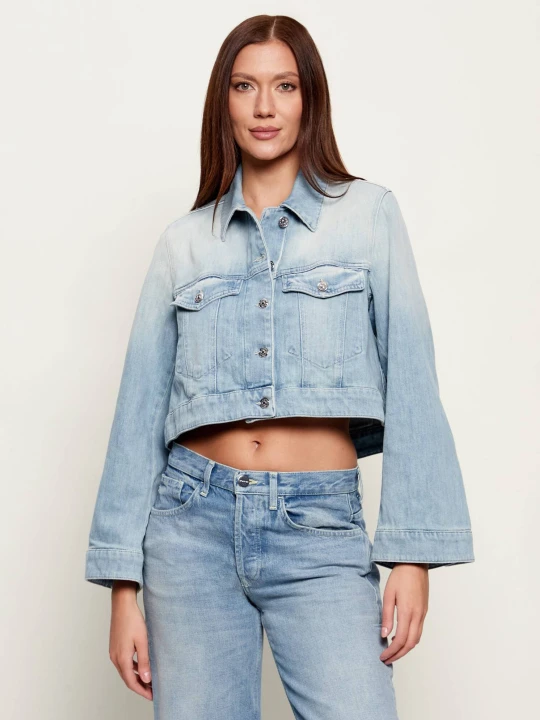 Zdjęcie produktu DONDUP - made in Italy Jeansowa kurtka | Cropped Fit błękitny