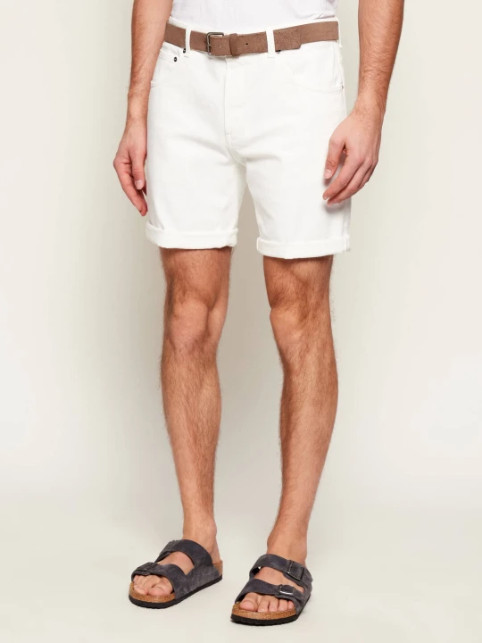 Zdjęcie produktu DONDUP - made in Italy Jeansowe szorty DERICK | Regular Fit biały