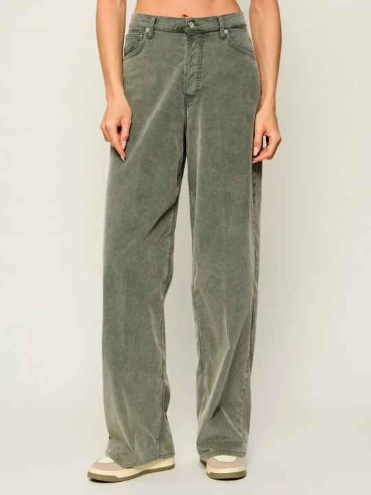 Zdjęcie produktu DONDUP - made in Italy Spodnie Dakota | Loose fit | sztruks zielony