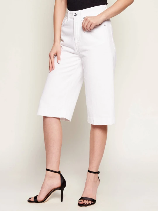 Zdjęcie produktu DONDUP - made in Italy Jeansowe bermudy DELFINE | Regular Fit biały