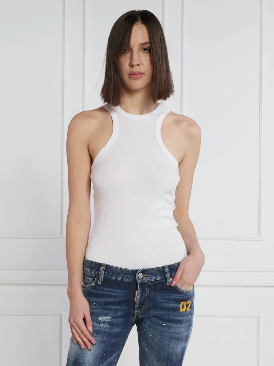 Zdjęcie produktu DONDUP - made in Italy Top CANOTTA | Slim Fit biały