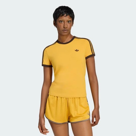 Zdjęcie produktu DOPASOWANA KOSZULKA Z 3 PASKAMI Adidas żółty