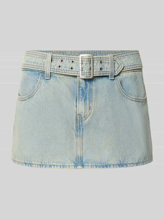 Zdjęcie produktu Dopasowana spódnica jeansowa z czystej bawełny Levi's Ciemnoniebieski