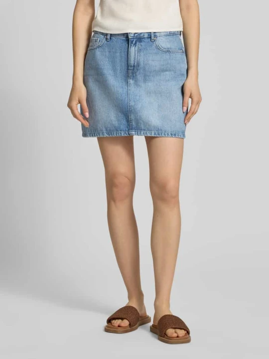 Zdjęcie produktu Dopasowana spódnica jeansowa z mieszanka bawełny ekologicznej model 'STELLA' Only Jasnoniebieski