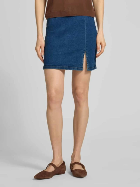 Zdjęcie produktu Dopasowana spódnica jeansowa z mieszanki bawełny model 'NELLY' Vero Moda Ciemnoniebieski