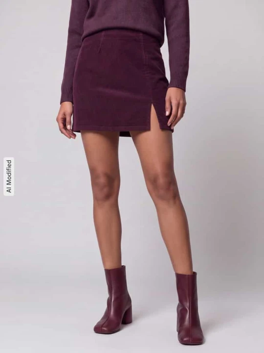 Zdjęcie produktu Dopasowana spódnica mini z mieszanki bawełny model 'LULA' Vero Moda Ciemnoczerwony