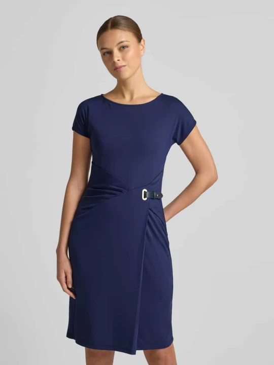 Zdjęcie produktu Dopasowana sukienka biznesowa z paskiem model 'JAVAS' Lauren Ralph Lauren Granatowy