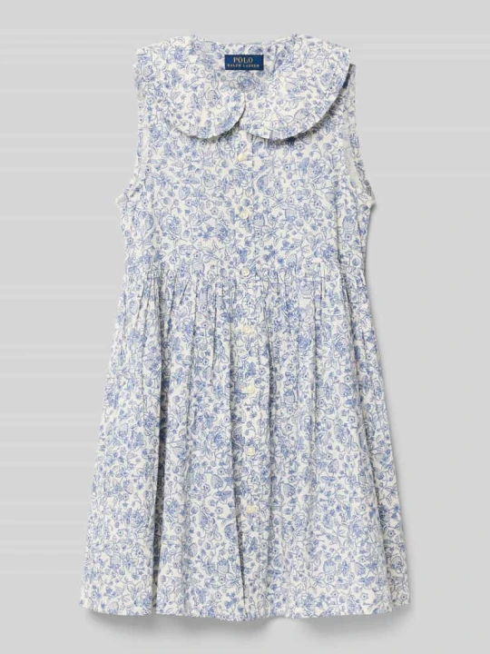 Zdjęcie produktu Dopasowana sukienka casualowa z czystej Bawełna Polo Ralph Lauren Złamany biały