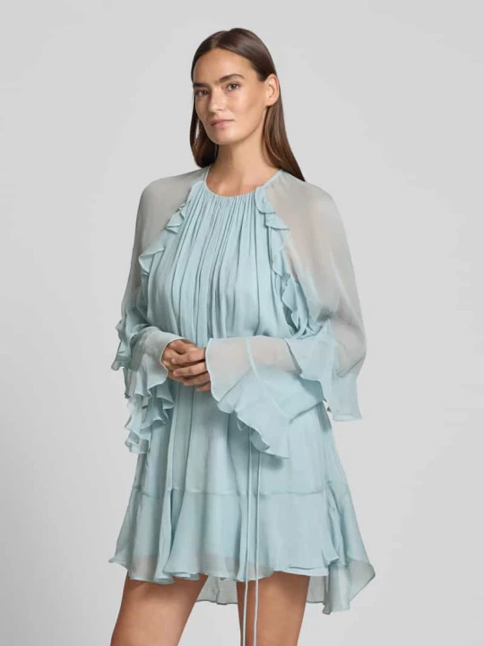 Zdjęcie produktu Dopasowana sukienka casualowa z czystej wiskozy model 'C_DREDIA' Boss Jasnoniebieski