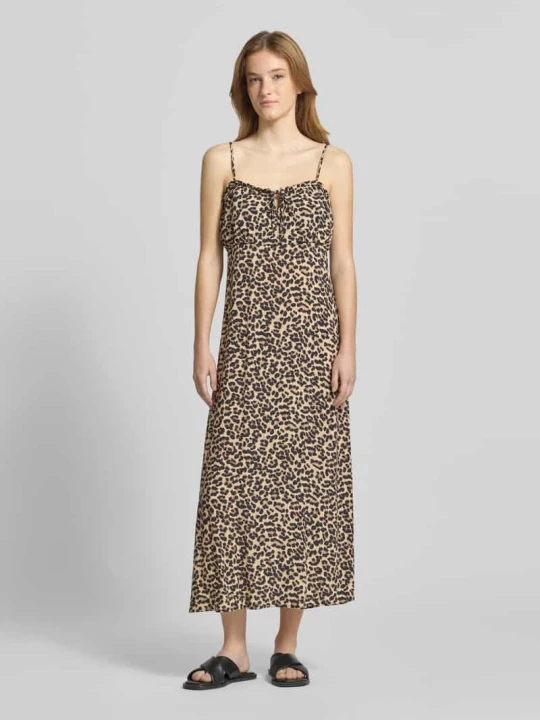 Zdjęcie produktu Dopasowana sukienka casualowa z czystej wiskozy model 'NELLY' Only Czekoladowy