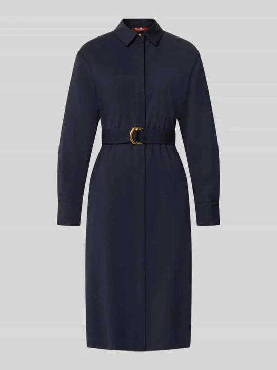 Zdjęcie produktu Dopasowana sukienka casualowa z czystej żywej wełny model 'PAGELLA' Max Mara Granatowy