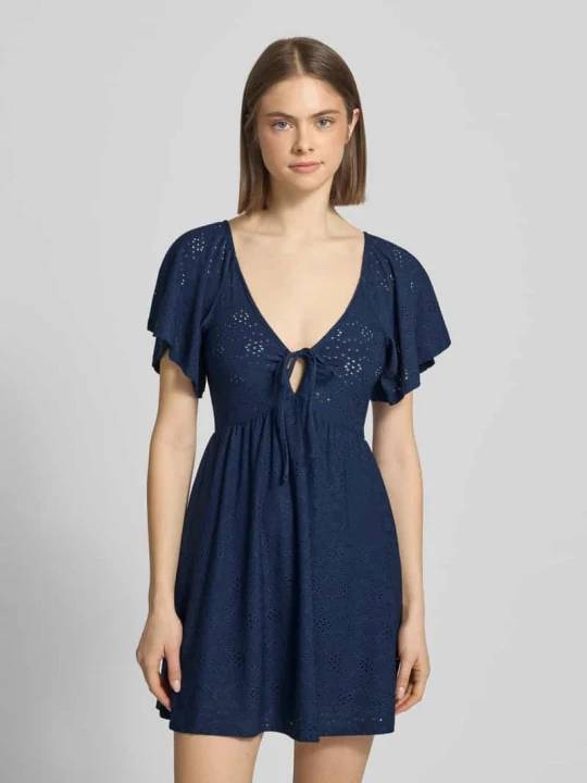 Zdjęcie produktu Dopasowana sukienka casualowa z efektem podpalania model 'SMILLA' Only Granatowy