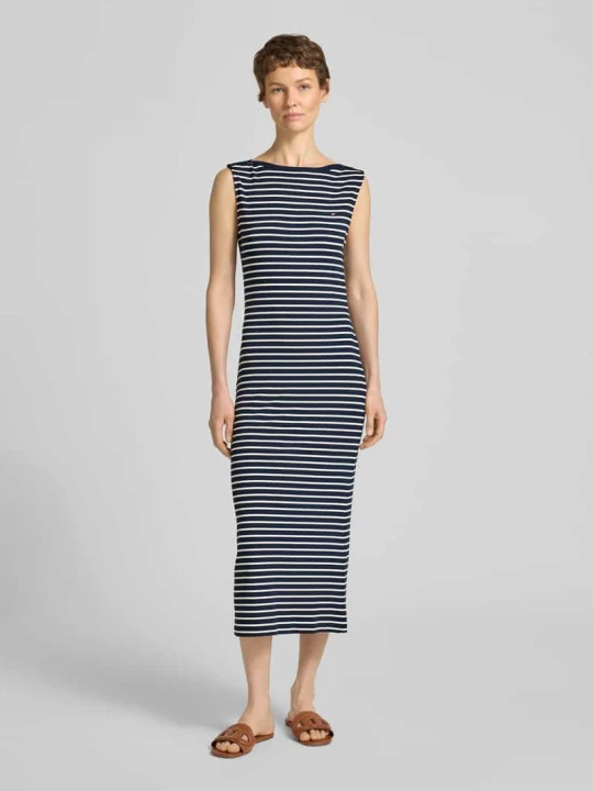 Zdjęcie produktu Dopasowana sukienka casualowa z mieszanki wiskozy Tommy Hilfiger Granatowy