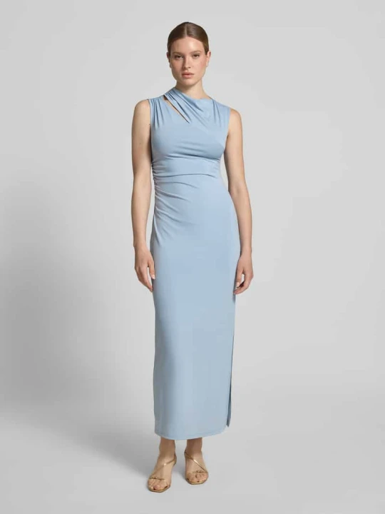Zdjęcie produktu Dopasowana sukienka casualowa z rozcięciem z boku model 'ROBIN-MAJA' Selected Jasnoniebieski