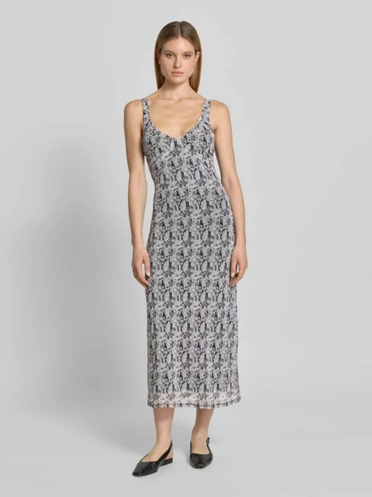 Zdjęcie produktu Dopasowana sukienka casualowa z wzorem na całej powierzchni model 'STEPH' Vero Moda Średnioszary melanż
