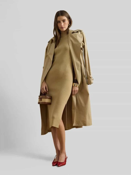 Zdjęcie produktu Dopasowana sukienka do kolan Lauren Ralph Lauren Piaskowy