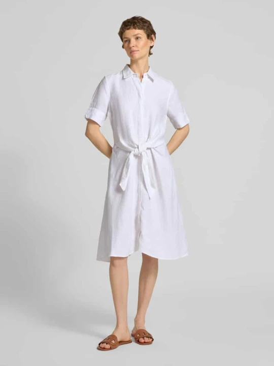 Zdjęcie produktu Dopasowana sukienka koszulowa z czystego lnu Lauren Ralph Lauren Biały
