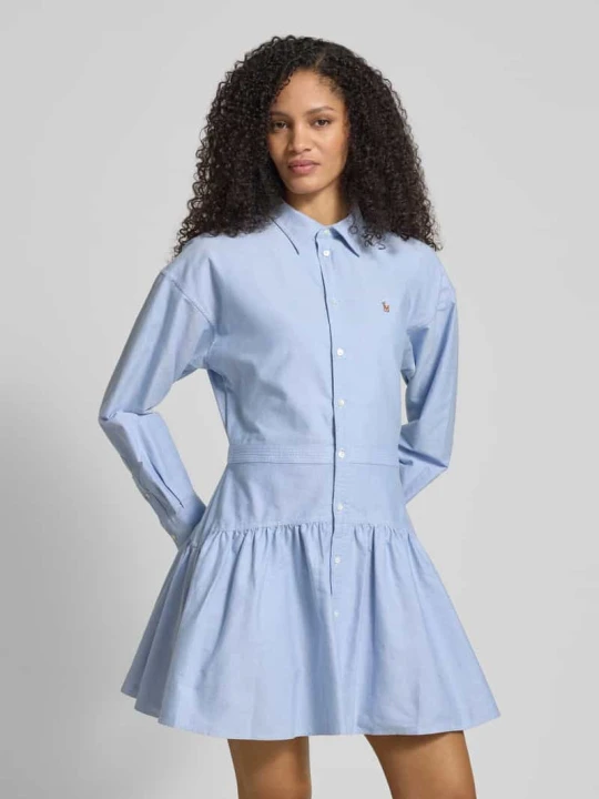 Zdjęcie produktu Dopasowana sukienka koszulowa z czystej bawełny Polo Ralph Lauren Jasnoniebieski