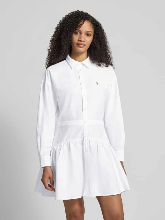 Zdjęcie produktu Dopasowana sukienka koszulowa z czystej bawełny Polo Ralph Lauren Biały