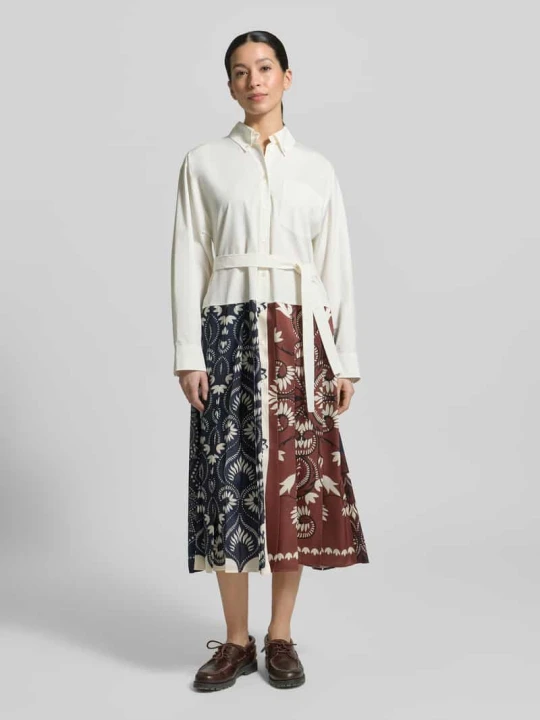 Zdjęcie produktu Dopasowana Sukienka koszulowa z Mieszanka bawełny Model 'ONDINA' Weekend Max Mara Biały