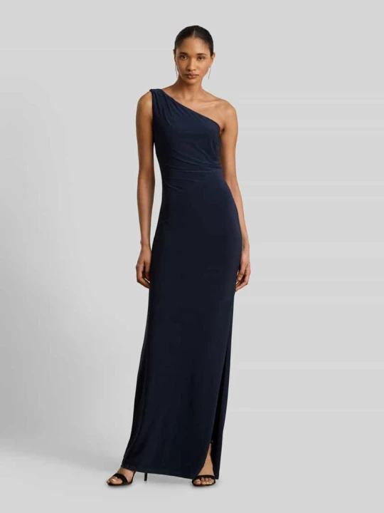 Zdjęcie produktu Dopasowana sukienka wieczorowa z wycięciem na jedno ramię Lauren Ralph Lauren Ciemnoniebieski