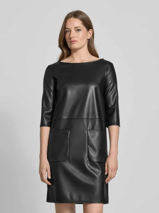 Zdjęcie produktu Dopasowana sukienka ze sztucznej skóry MM By Max Mara Czarny