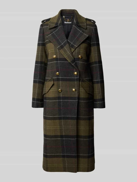 Zdjęcie produktu Dopasowany płaszcz z mieszanki wełny Barbour Granatowy