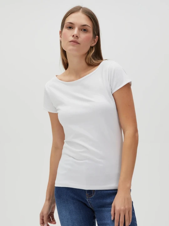 Zdjęcie produktu Dopasowany t-shirt biały Moodo