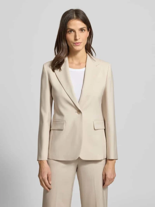 Zdjęcie produktu Dopasowany żakiet z czystej żywej wełny model 'LAMINE' Weekend Max Mara Piaskowy