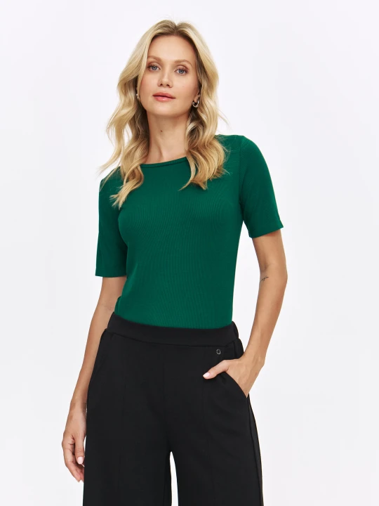Zdjęcie produktu Dopasowany zielony t-shirt TOP SECRET