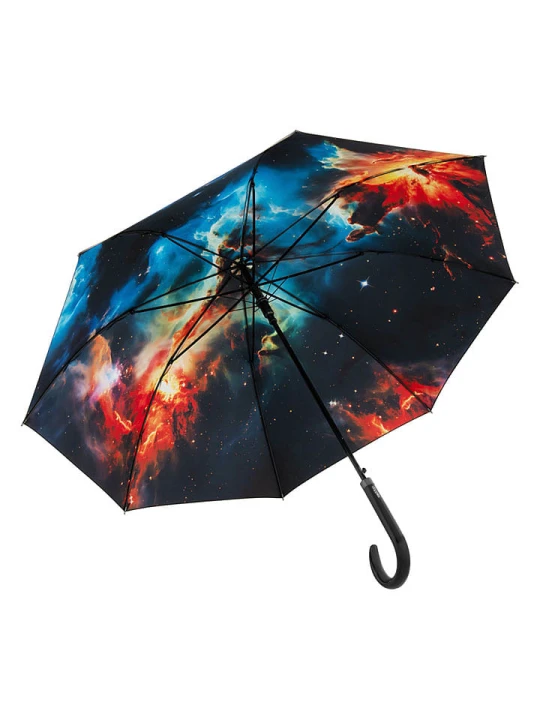 Zdjęcie produktu Doppler Parasol "RS.Modern.Art" w kolorze czarno-pomarańczowo-niebieskim rozmiar: onesize