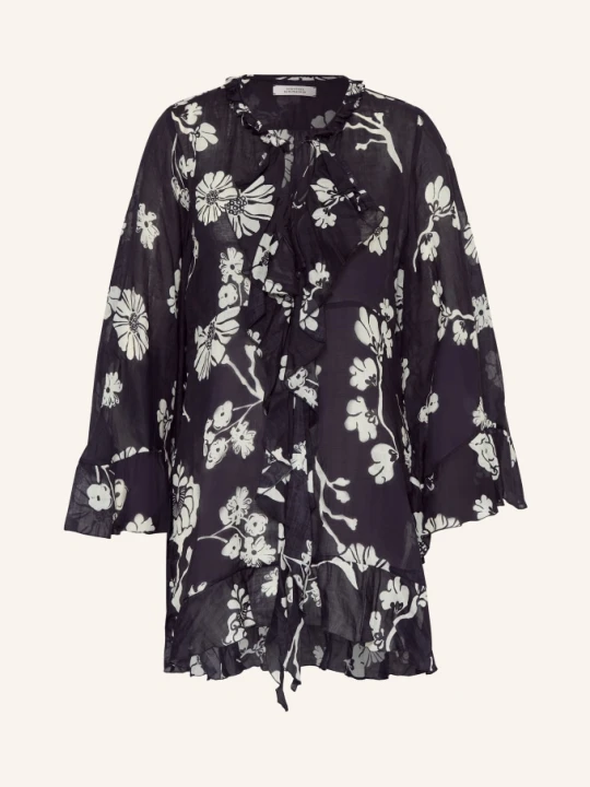 Zdjęcie produktu Dorothee Schumacher Bluzka Floral Daydream Z Rękawami 3/4 I Falbanami blau
