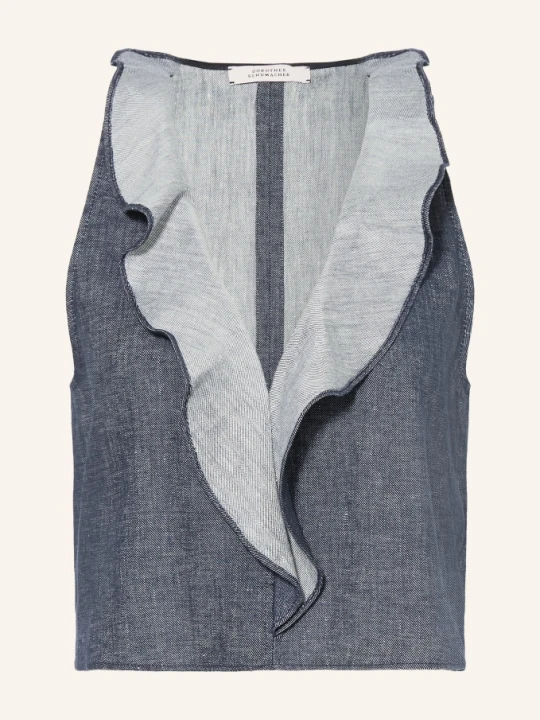 Zdjęcie produktu Dorothee Schumacher Bluzka Fluid Denim Z Lnem blau NIEBIESKI