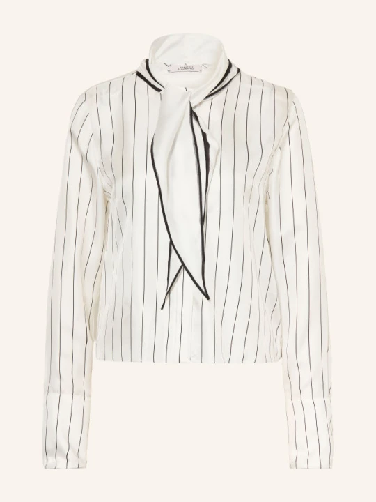 Zdjęcie produktu Dorothee Schumacher Bluzka Z Kokardą Stripes With A Twist Z Jedwabiu weiss