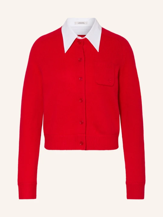 Zdjęcie produktu Dorothee Schumacher Kardigan Elegant Statements Z Kaszmirem I Odpinanym Kapturem rot