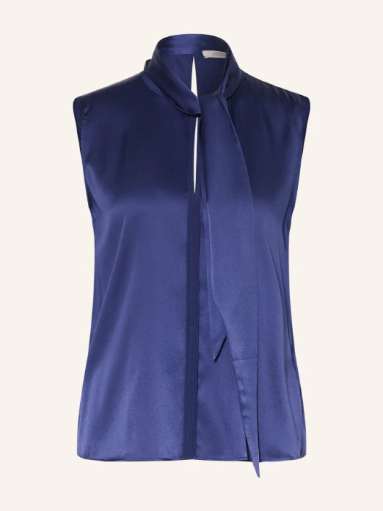 Zdjęcie produktu Dorothee Schumacher Satynowa Bluzka Sense Of Shine Z Kokardką blau NIEBIESKI
