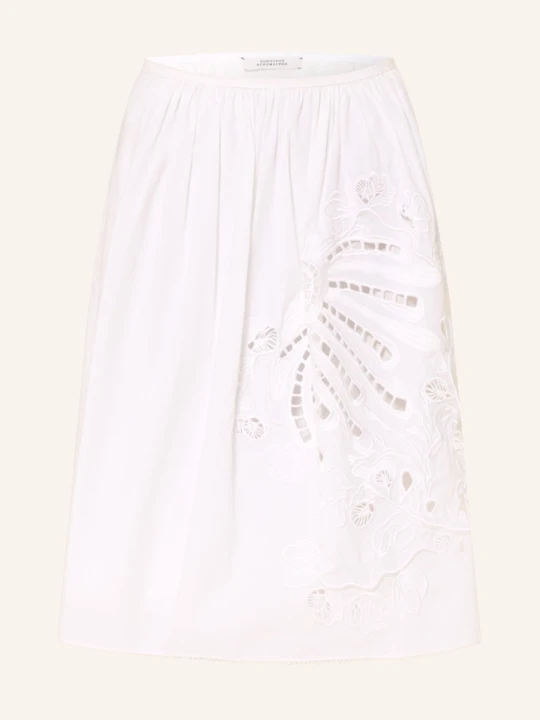 Zdjęcie produktu Dorothee Schumacher Spódnica Embroidered Beauty Z Koronką Ażurową weiss BIAŁY