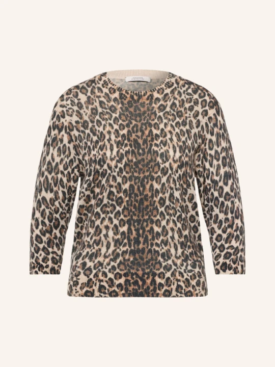 Zdjęcie produktu Dorothee Schumacher Sweter Leopard Statements Z Kaszmiru I Rękawami 3 / 4 beige