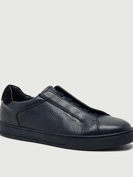 Zdjęcie produktu Doucal's Ocieplane Skórzane slip on Venere | z dodatkiem wełny granatowy