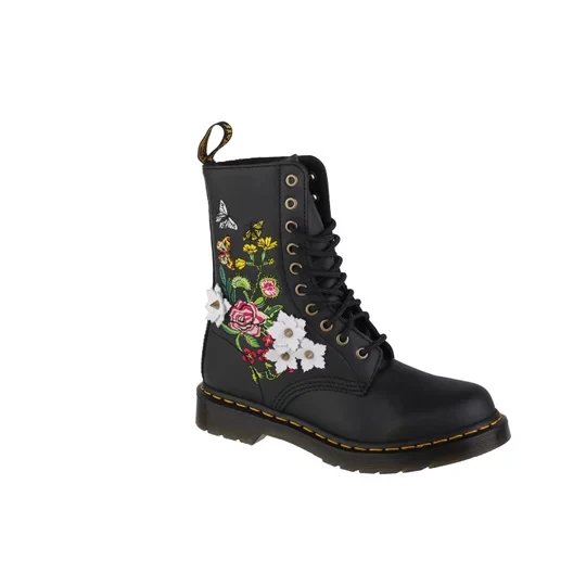 Zdjęcie produktu Dr. Martens 1490 Floral DM27453001, Damskie, Czarne, glany, skóra licowa, rozmiar: 36