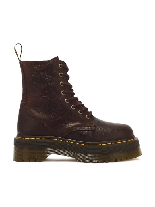 Zdjęcie produktu Dr. Martens botki damskie skórzane Jadon Emboss Floral brązowy