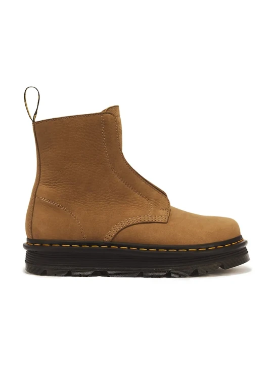 Zdjęcie produktu Dr. Martens botki na platformie damskie nubukowe ZebZag Laceless WL brązowy